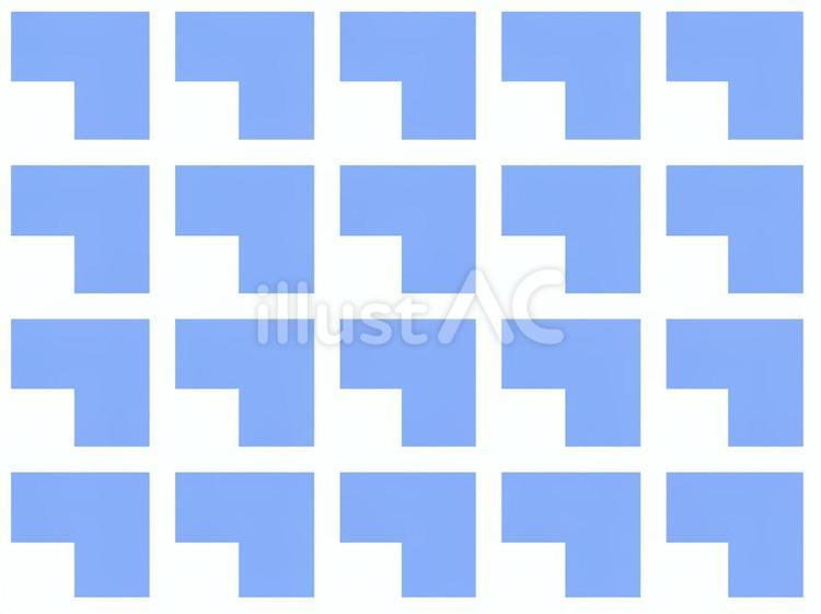 カギ括弧模様が連続した背景・壁紙１（水色 カギ括弧,角型,四角のイラスト素材