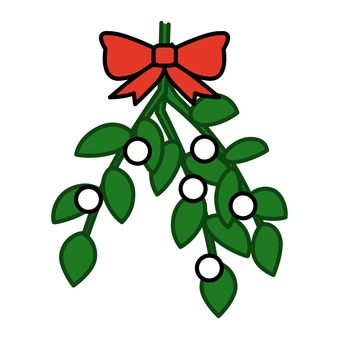 Illustration, natal, mistletoe, abang, 