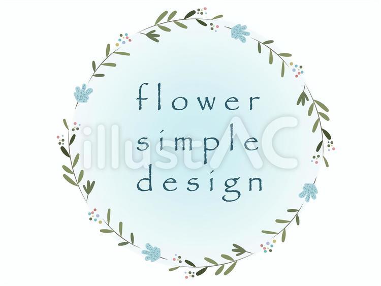 草花のサークルフレーム 草,花,円のイラスト素材