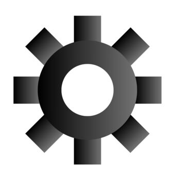 歯車のアイコン５ 歯車,ハグルマ,ギア,部品,モノクロ,白黒,シンプル,設定のイラスト素材