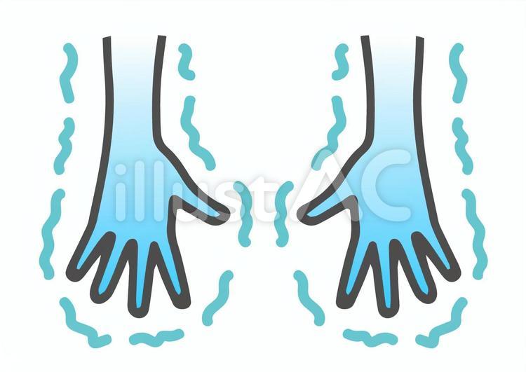 冷え性、手の冷え 冷え,冷え性,手のイラスト素材