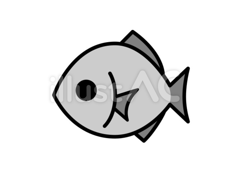 魚　ノーマル　黒 魚,動物,生き物のイラスト素材