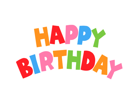 HAPPY BIRTHDAY アーチ文字 お誕生日,ハッピーバースデー,誕生日,おめでとう,英語,アルファベット,記念日,バースデー,バースデイ,メッセージのイラスト素材