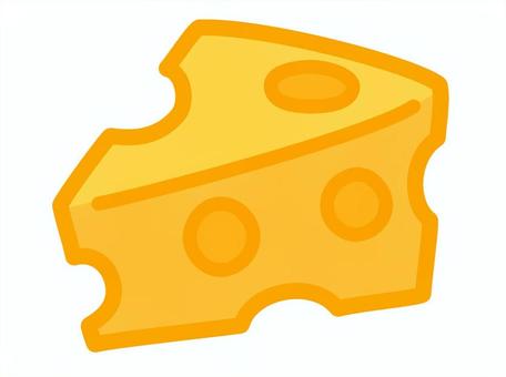 穴あきチーズのイラスト チーズ,穴あきチーズ,固形チーズ,乳製品,食品,手描き,イラスト,かわいい,素材,シンプルのイラスト素材