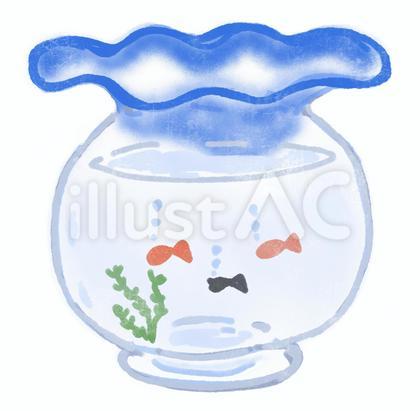 金魚がいる金魚鉢