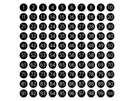 Number design 1 ~ 100 Part 2, JPG, PNG and AI Number design 1 ~ 100 Part 2, digital, circle, design, JPG, PNG and AI