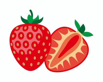 Illustration, strawberry, fruit, fresh, 