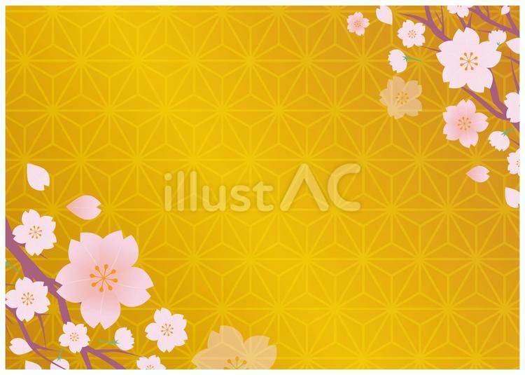春　桜　和風背景 背景,春,和風のイラスト素材