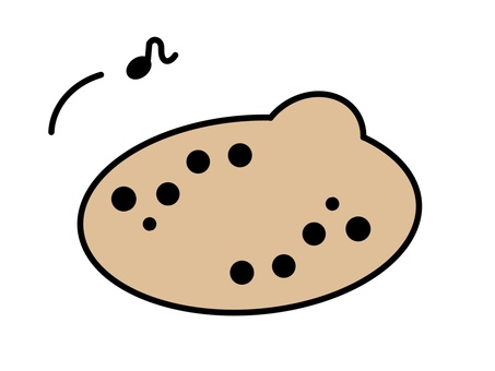 シンプルなオカリナのイラスト オカリナ,シンプル,音符,楽器,手描き,イラスト,素材,かわいい,無料,フリーのイラスト素材