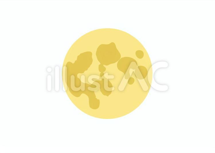 秋の満月（中秋の名月）のイラスト 秋,満月,月のイラスト素材
