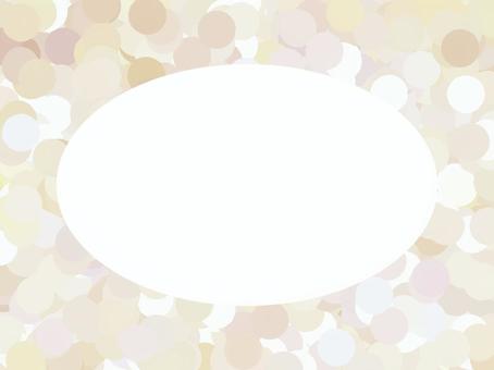 ベージュの幾何学模様の楕円形フレーム25 幾何学,フレーム,背景,枠,飾り枠,ベージュ,茶色,幾何学模様,見出し,タイトルのイラスト素材