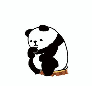 Illustration, panda, tiny, to think about, 