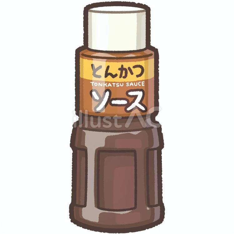とんかつソース とんかつ,ソース,調味料のイラスト素材