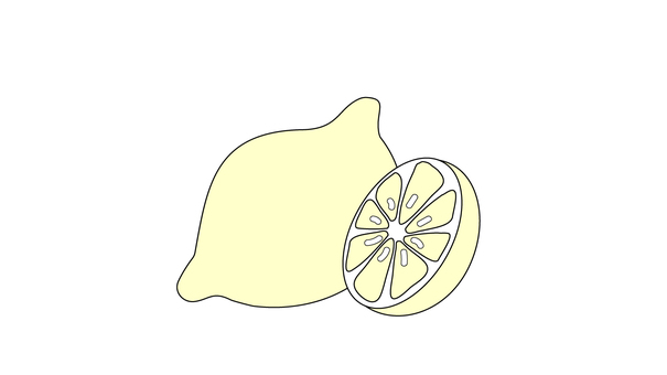 lemon1 レモン,柑橘,フルーツ,ベクター,シンプル,イラストのイラスト素材