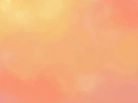 水彩背景素材_オレンジ01 水彩,オレンジ,ピンク,黄色,背景,壁紙,素材,ゆめかわ,にじみ,ぼかしのイラスト素材