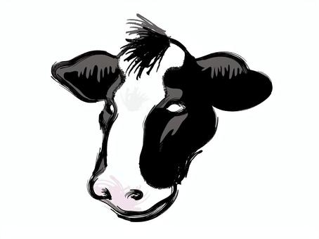 アメコミ調な牛の顔 アメコミ調な牛の顔 牛,顔,動物のイラスト素材