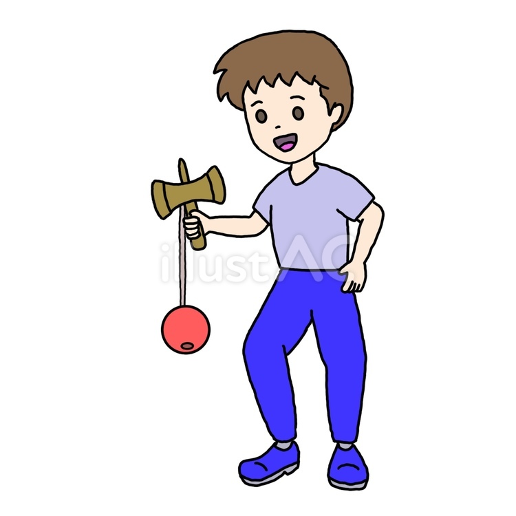 けん玉する男性 男性,青年,けん玉のイラスト素材