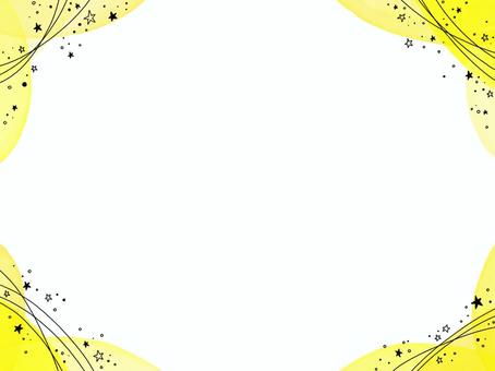 Cute star frame yellow, , JPG and PNG