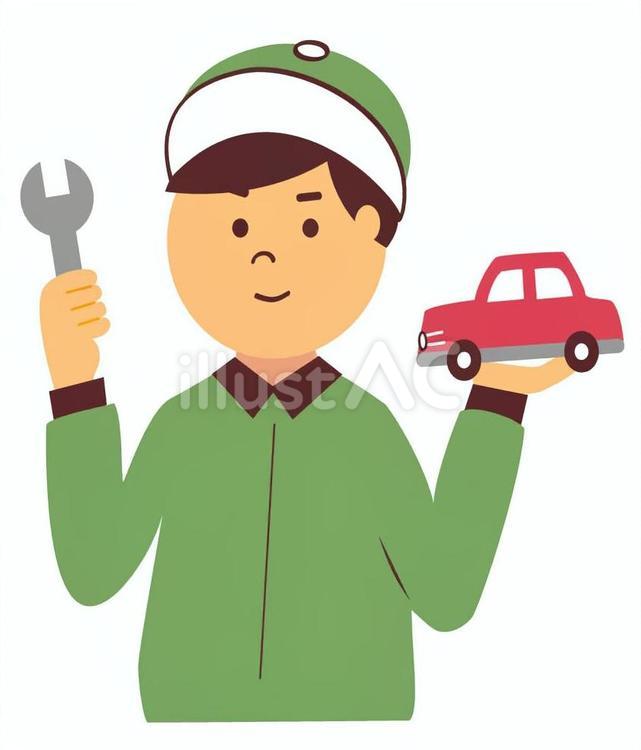 自動車の整備士 整備士,整備,車のイラスト素材