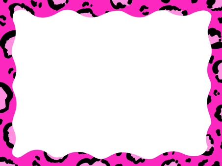 ピンクのヒョウ柄のフレーム ピンクのヒョウ柄のフレーム ヒョウ柄,ピンク,フレーム,派手,かわいい,枠,飾り,手書き,メッセージカード,メッセージのイラスト素材