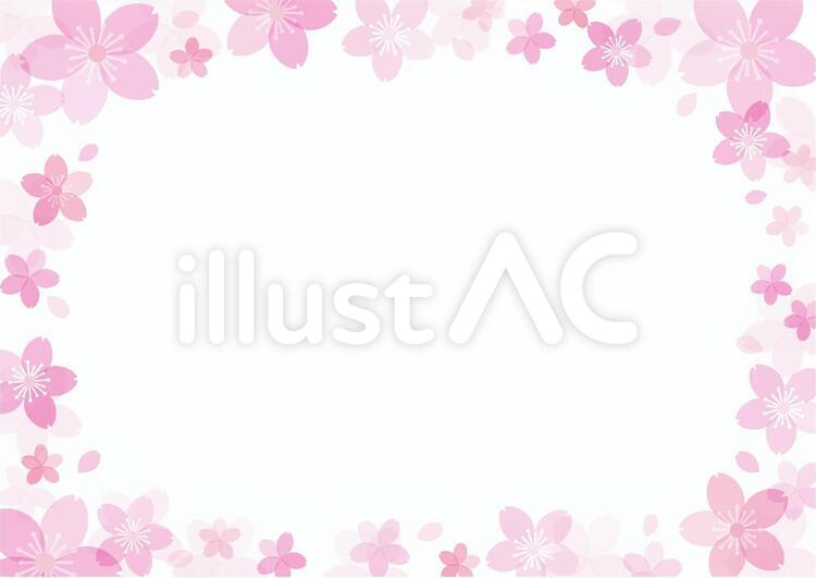 桜フレーム２ 桜,フレーム,花のイラスト素材