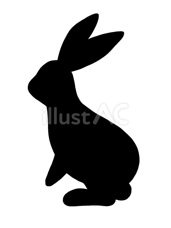 うさぎ　シルエット うさぎ,卯年,動物のイラスト素材