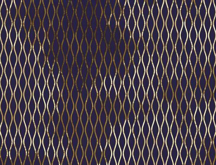 ネイビーとゴールドの縦ウェーブ柄 パターン,ウェーブ,波線,波,ライン,縦縞,ストライプ,背景,壁紙,ゴールドのイラスト素材