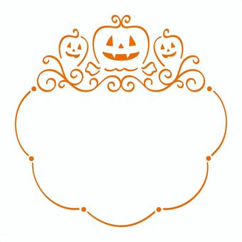 ハロウィン手描き装飾フレーム ハロウィン,かぼちゃ,フレーム,おばけ,ジャックオランタン,手描き,枠,ラベル,カード,エレガントのイラスト素材