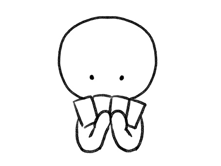 カードゲームする棒人間 棒人間,カード,人物,手描き,落書き,表情,黒,シンプル,素材,背景透過のイラスト素材