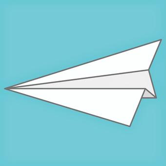 紙飛行機_4(主線あり) 紙飛行機_4(主線あり) 紙飛行機,折り紙,ペーパークラフト,下降,おもちゃ,遊び,手作り,アイコン,ワンポイント,白のイラスト素材