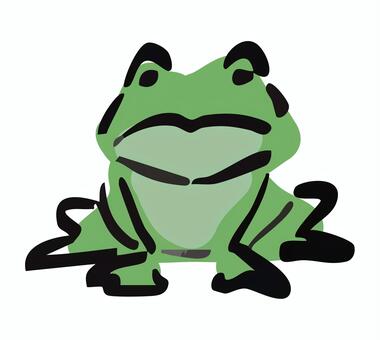 ラフタッチのカエル カエル,ラフタッチ,手書き風,生き物,かわいい,ふわふわ,イラスト,ゆるい,シンプル,ベクターのイラスト素材