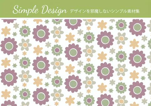 シンプル花柄パターン　ザラザラ秋色 ボタニカル,花,花柄,ザラザラ,飾り,素材,シンプル,オシャレ,キュート,かわいいのイラスト素材