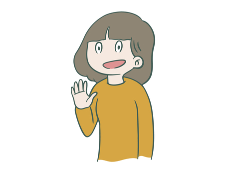 女人問候, 感情, 表情, 欢迎, JPG, PNG 和 AI