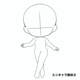 ミニキャラ素体② ミニキャラ,sd,素体,素材,デフォルメ,かわいいのイラスト素材