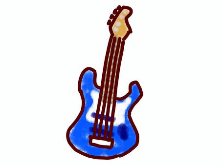 手描きのベース 手描き,かわいい,ベース,バンド,楽器,シンプル,ジャズ,ロック,弦楽器,音楽のイラスト素材