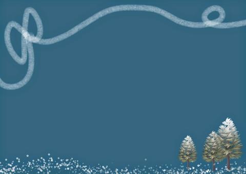 冬景色 背景,壁紙,雪,リボン,デスクトップ,シンプル,もみの木,冬のイラスト素材