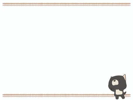 つっこむ_犬 つっこむ,犬,動物,かわいい,なんでやねん,漫才,フレームのイラスト素材