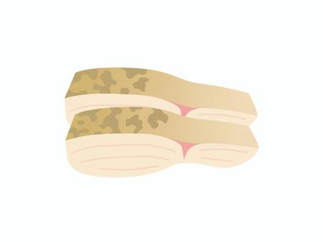 鱈の切り身 鱈,タラ,切り身,魚,鮮魚のイラスト素材