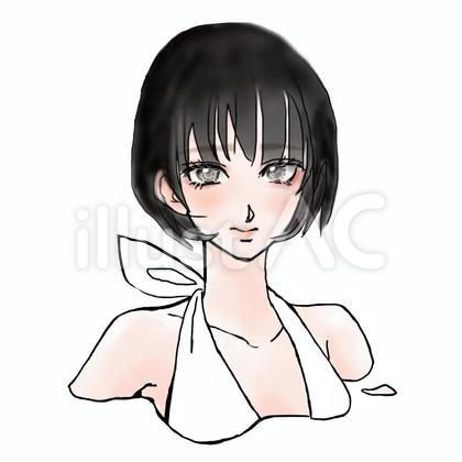 水に浸かる美女