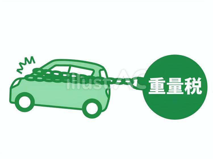 重量税のせいで急停止する自動車のイラスト 重量税,増税,車のイラスト素材