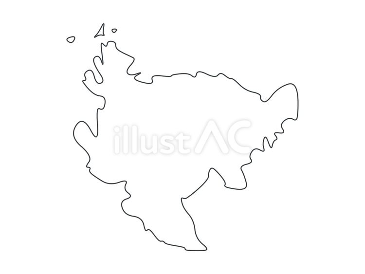 地図・佐賀（線のみ） 佐賀,地図,日本のイラスト素材