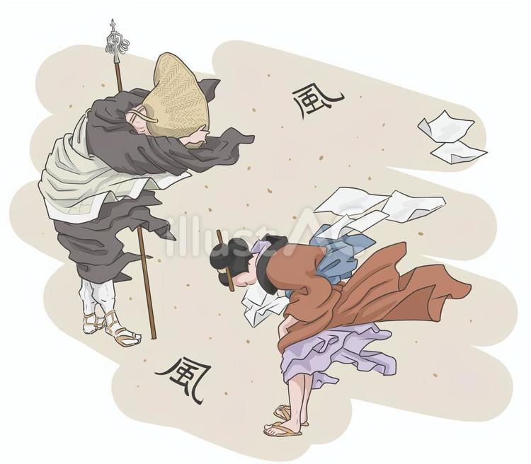 江戸時代　北斎の風 江戸時代,風,飛ぶのイラスト素材