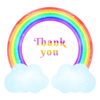 Rainbow frame, Thank You, , JPG and PNG