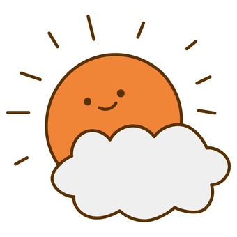 Ohisama and clouds, weather, sun, sunny, JPG, PNG and AI