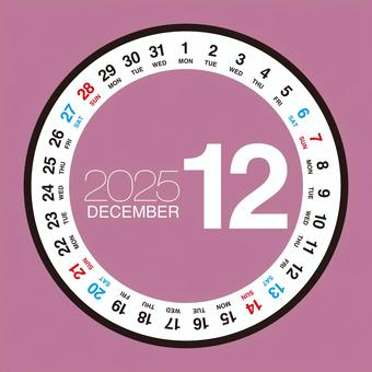 2025 circular calendar_December, JPG and AI 2025 circular calendar_December, 2025, december, calendar, JPG and AI
