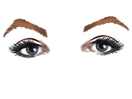 eye collection, pupil, eyebrow, eyelash, JPG and PNG