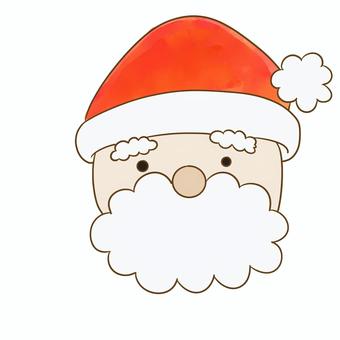 サンタクロースの顔 サンタクロース,サンタ,クリスマス,12月,冬,ひげ,12月25日,行事,赤,白のイラスト素材