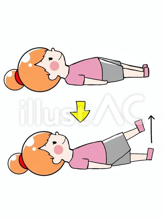 運動SLR 運動,女の子,ミニキャラのイラスト素材