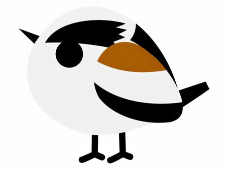 デフォルメしたエナガのイラスト単体 エナガ,小鳥,鳥,動物,野鳥,かわいい,デフォルメ,ベクター,イラスト,ポップのイラスト素材