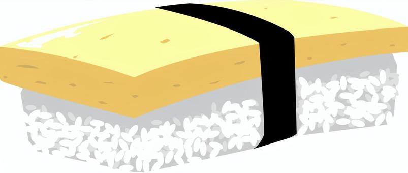 玉子の寿司 寿司,和食,玉子,握り寿司,デフォルメ,ベクター,イラスト,商用フリーのイラスト素材